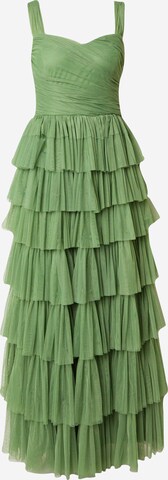 LACE & BEADS Evening dress 'Ophelia' in Green: front