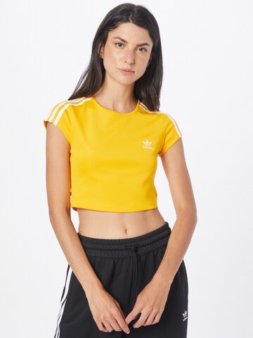 ADIDAS ORIGINALS - Camiseta 'Adicolor Classics 3-Stripes' en amarillo: frente