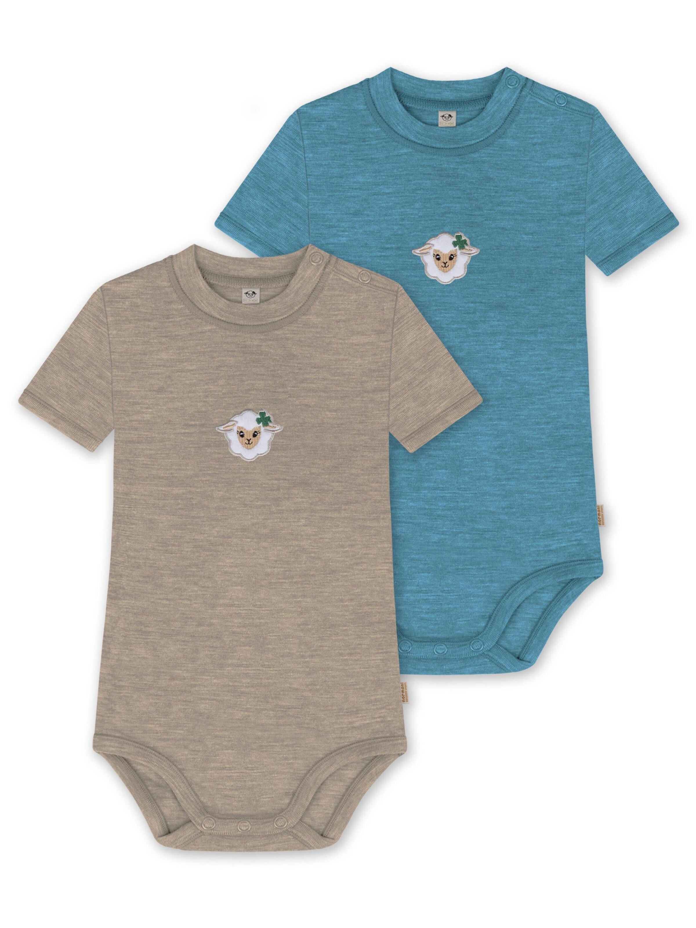 Barboteuse / body 'Tihoi' normani en bleu : devant