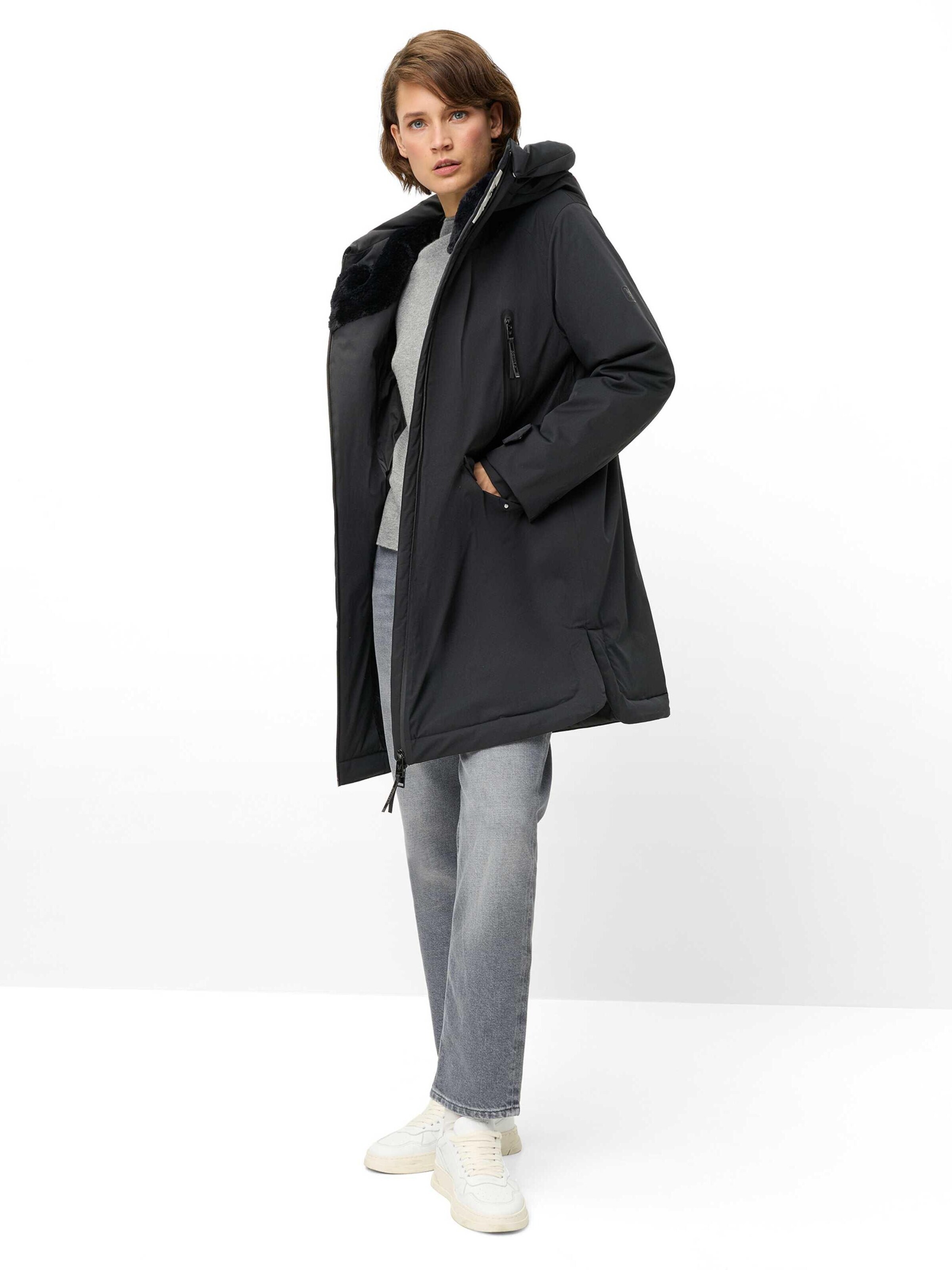 Fuchs Schmitt Winter coat 'Kurzmantel Eastbourne' in Black