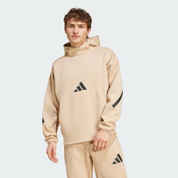 ADIDAS SPORTSWEAR Athletic Sweatshirt 'Z.N.E.' in Beige: front