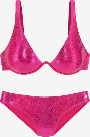 JETTE T-shirt bra Bikini in Pink: front