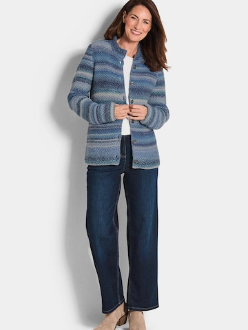 Goldner Strickjacke in Blau