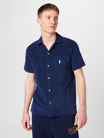 Coupe regular Chemise Polo Ralph Lauren en bleu : devant