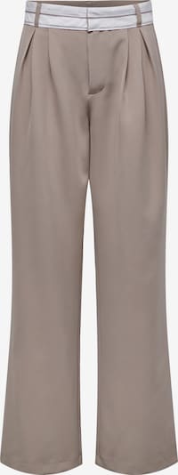 ONLY Pleat-Front Pants 'MALIKA' in Greige / White, Item view