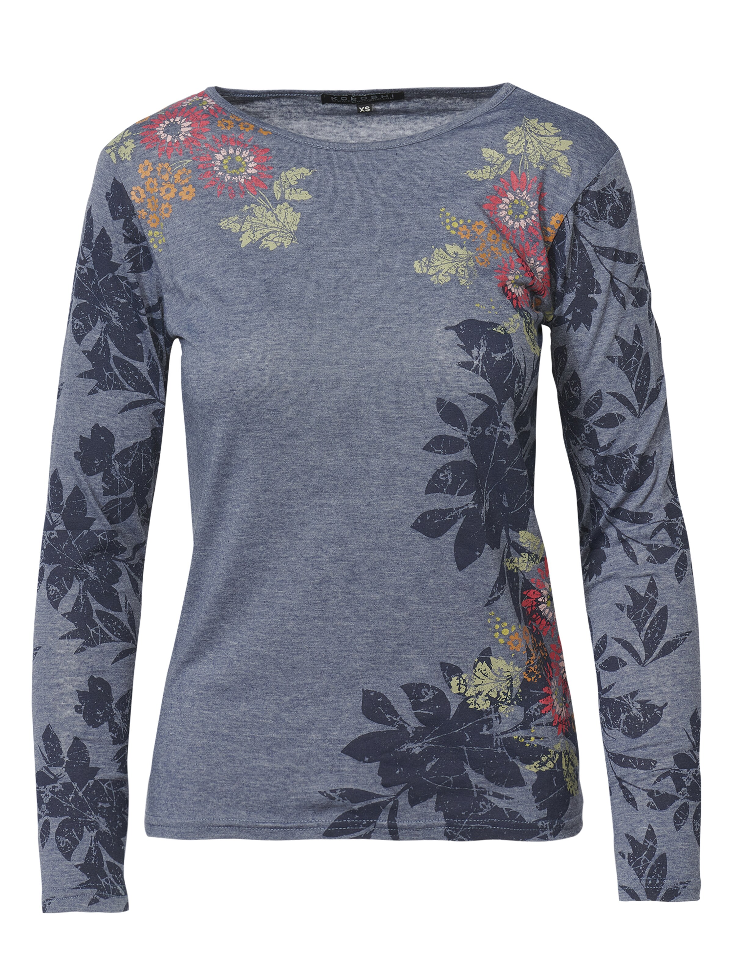 T-shirt KOROSHI en bleu : devant