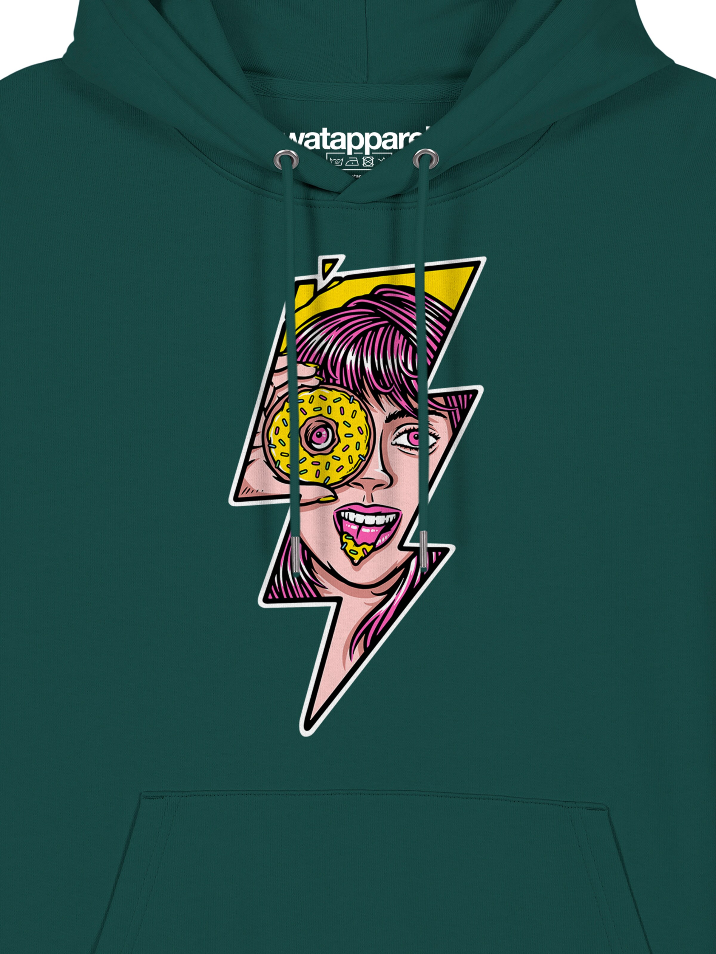 Felpa 'Donut' di Watapparel in verde