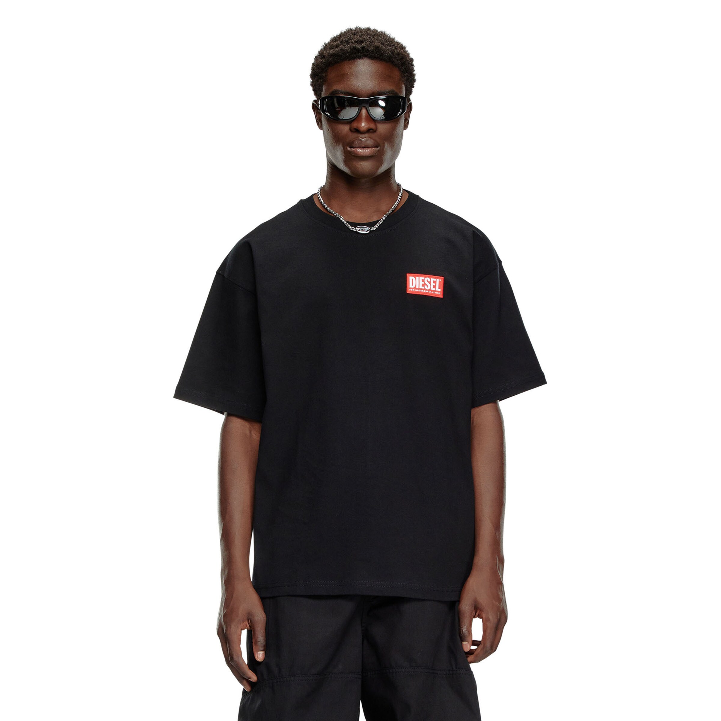 T-Shirt DIESEL en noir : devant