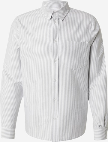 DAN FOX APPAREL - Regular Fit Camisa 'Essential' em cinzento: frente