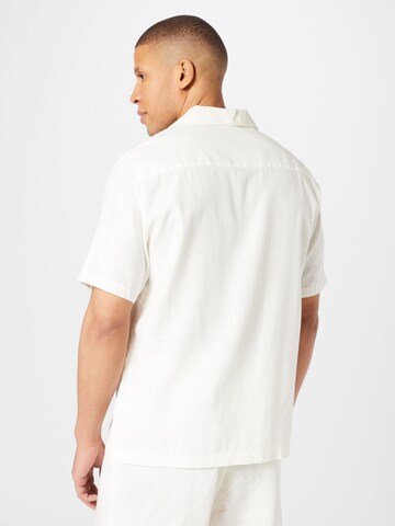 WEEKDAY Regular fit Button Up Shirt in White