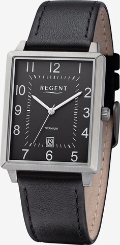 REGENT Analog Watch in Black: front