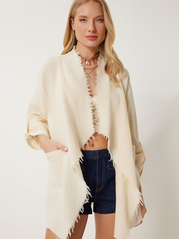 Happiness İstanbul Καλοκαιρινό μπουφάν σε μπεζ: μπροστά