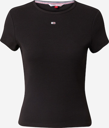 Tricou de la Tommy Jeans pe negru: față