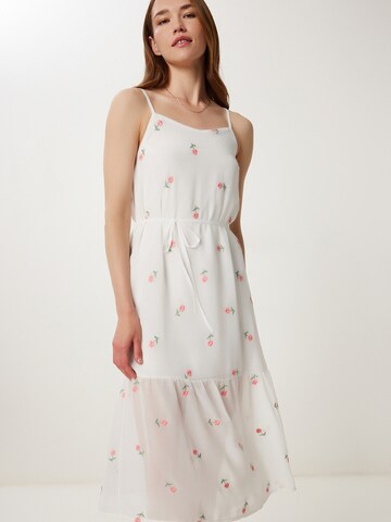 Robe d’été Happiness İstanbul en blanc : devant