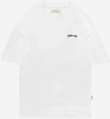 T-Shirt 'Designed To Create' Reternity en blanc : devant