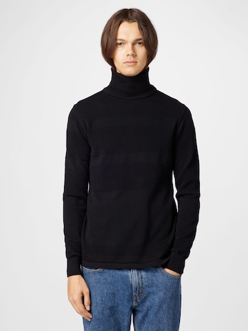 Kronstadt Sweater 'Fisker' in Black: front