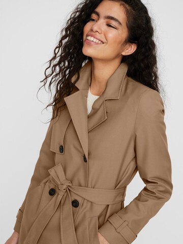 VERO MODA Between-Seasons Coat 'Celeste' in Brown