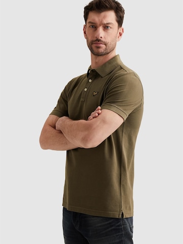 Maglietta 'Polo shirt with garment-dye wash' di PME Legend in verde: frontale