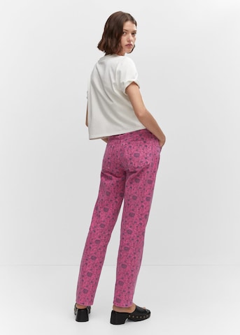 MANGO Regular Jeans 'Flora' in Roze
