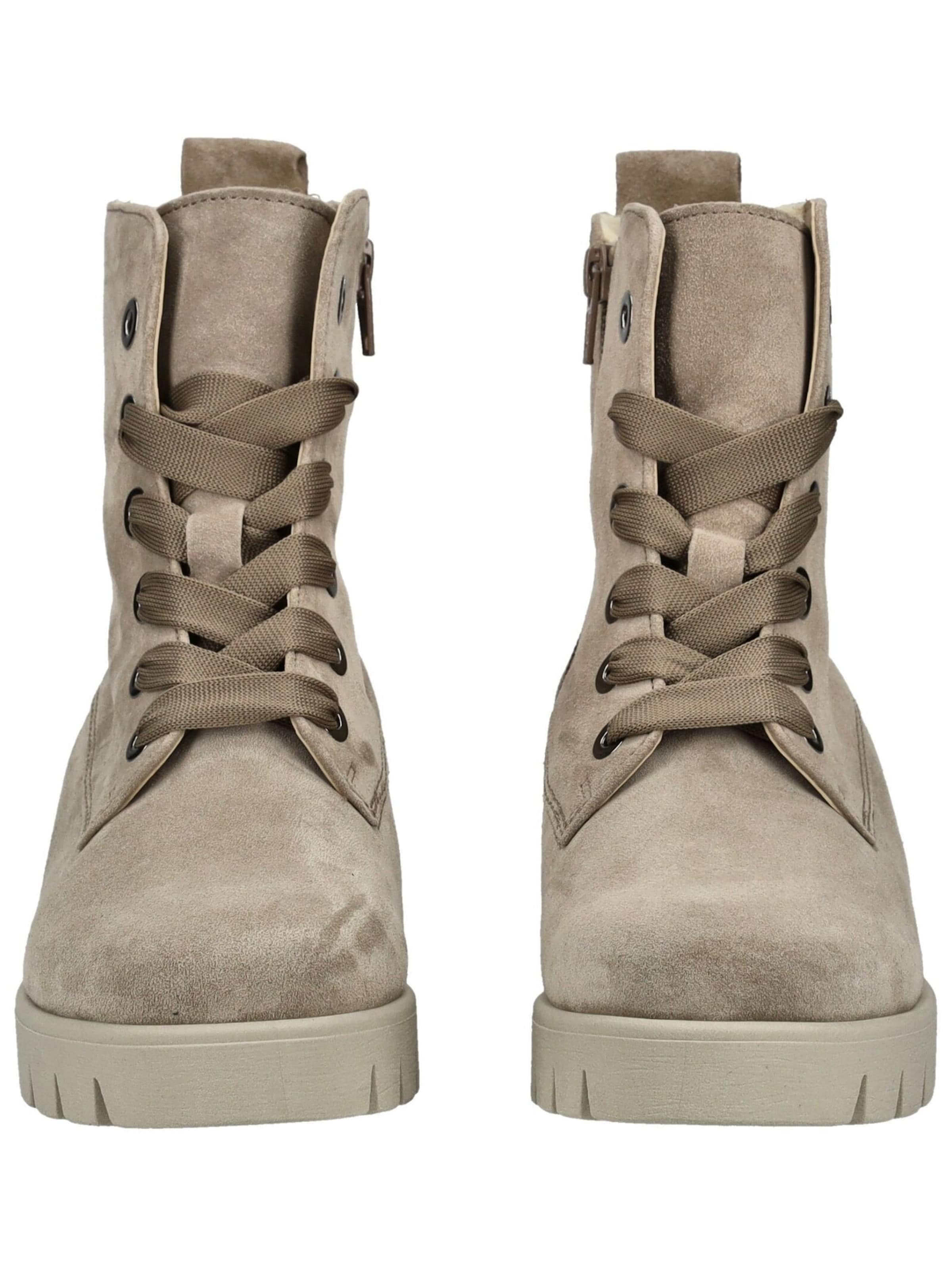GABOR Lace-up bootie in Beige