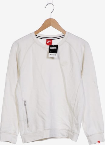 NIKE Sweatshirt & Zip-Up Hoodie in S in White: front