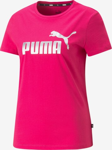 PUMA Sportshirt 'Essentials+' in Pink: predná strana