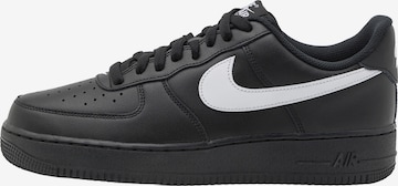 Baskets basses 'Air Force 1' Nike Sportswear en noir : devant