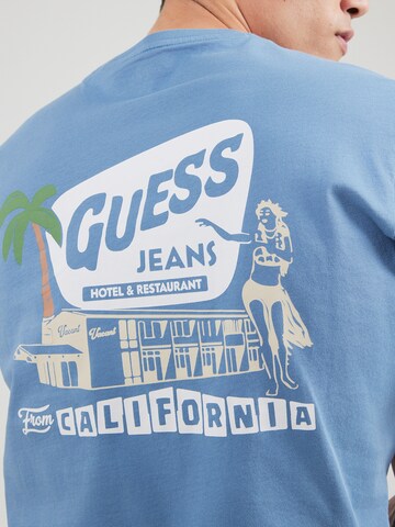 GUESS JEANS Koszulka 'WEST COAST HOTEL' w kolorze niebieski