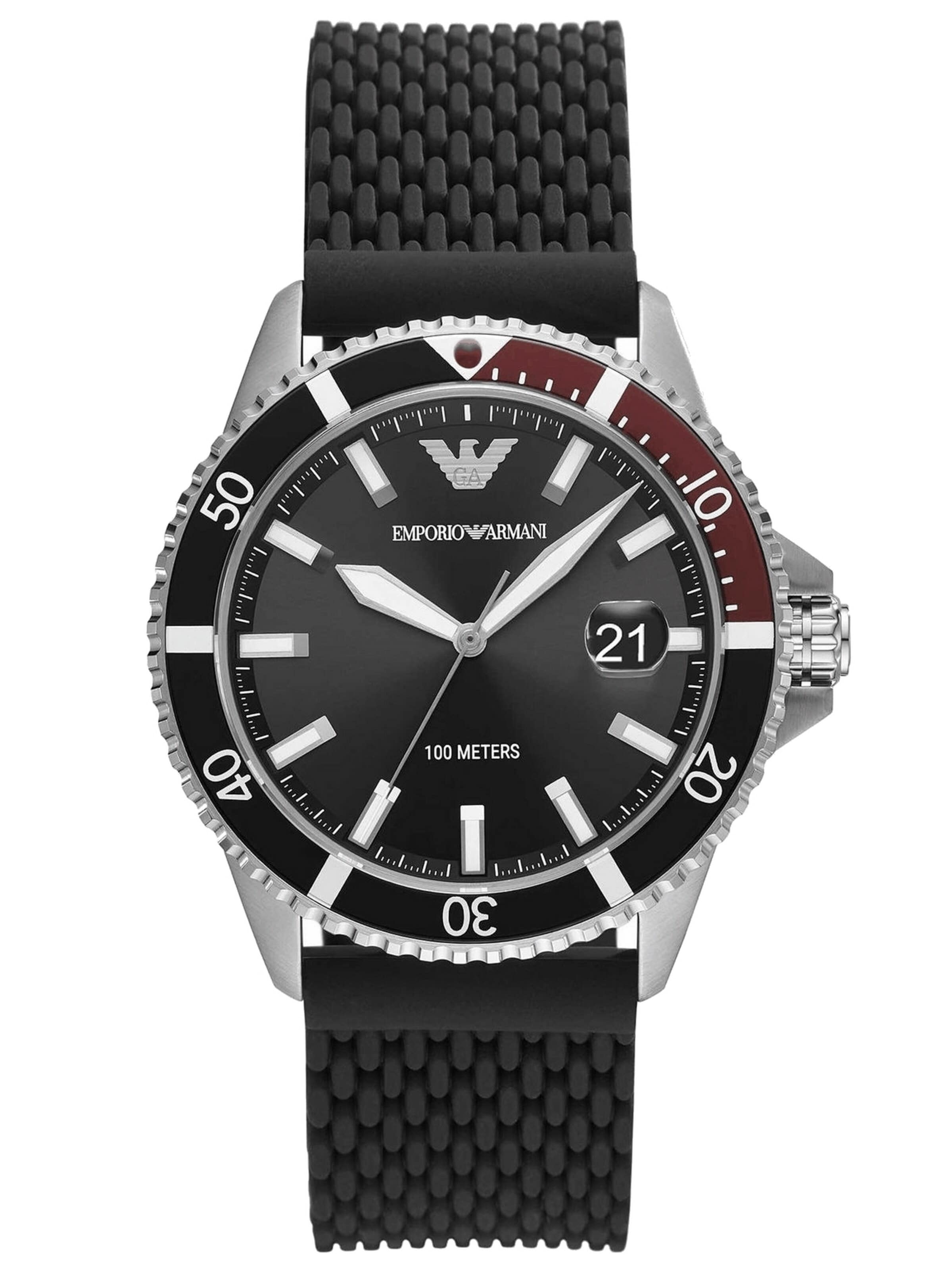 Orologio analogico di Emporio Armani in grigio: frontale