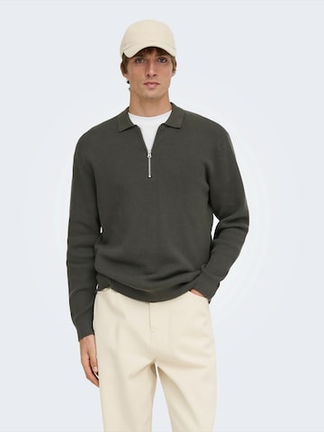 Only & Sons Sweater 'ONSPHIL' in Grey: front