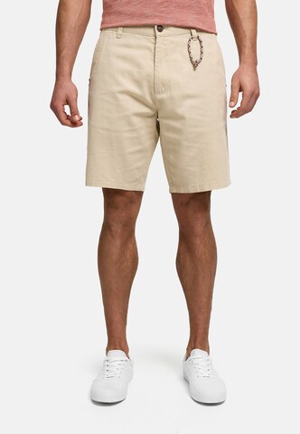 INDICODE JEANS Regular Chino 'Melio' in Beige: voorkant