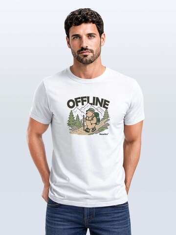 Neverless Shirt 'Hike Adventure Bear' in White
