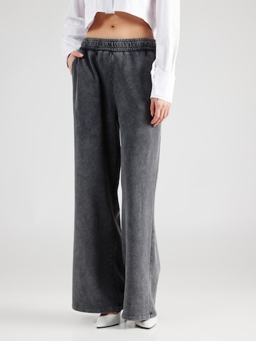 TOPSHOP Wide leg Broek '80'S' in Grijs: voorkant