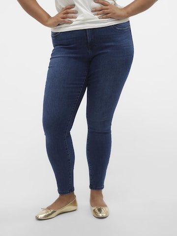 Vero Moda Curve Skinny Jeans 'TANYA' in Blauw: voorkant