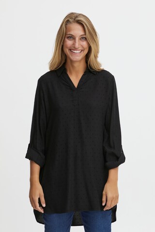 Fransa Blouse 'COYA' in Zwart: voorkant