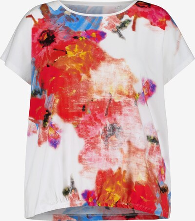SAMOON T-shirt en azur / violet / rouge vif / blanc naturel, Vue avec produit