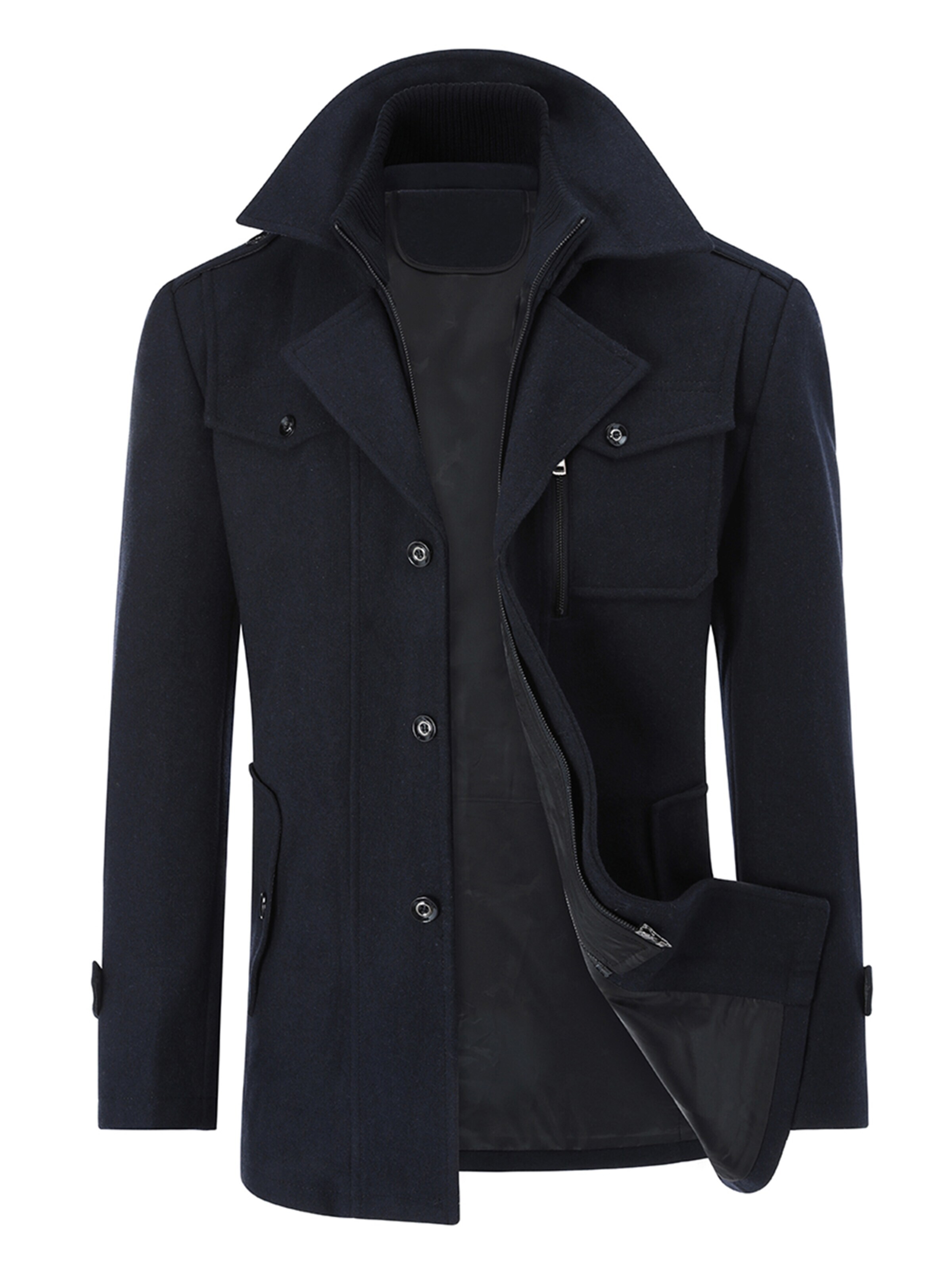 YOUTHUP Winter Coat 'Reverslinie' in Blue