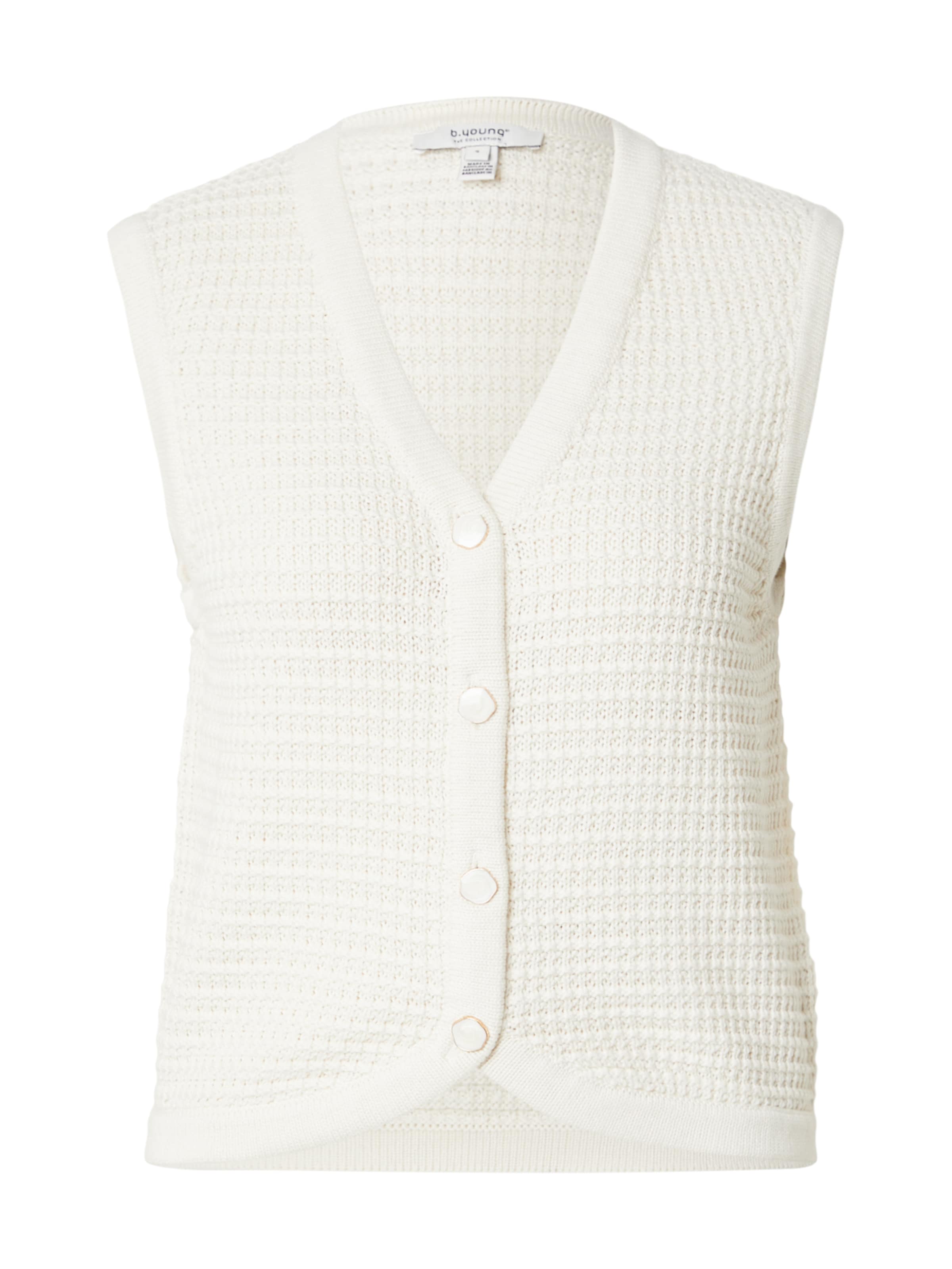 b.young Knitted Vest 'BYMIKALA' in Beige: front