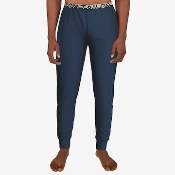 TOM TAILOR Pajama Pants in Blue: front