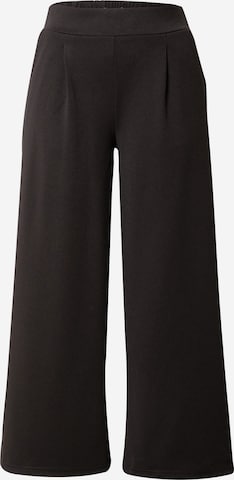 ICHI Wide leg Pleat-Front Pants 'Kate' in Black: front