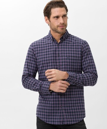 BRAX Regular fit Button Up Shirt 'Daniel' in Purple: front