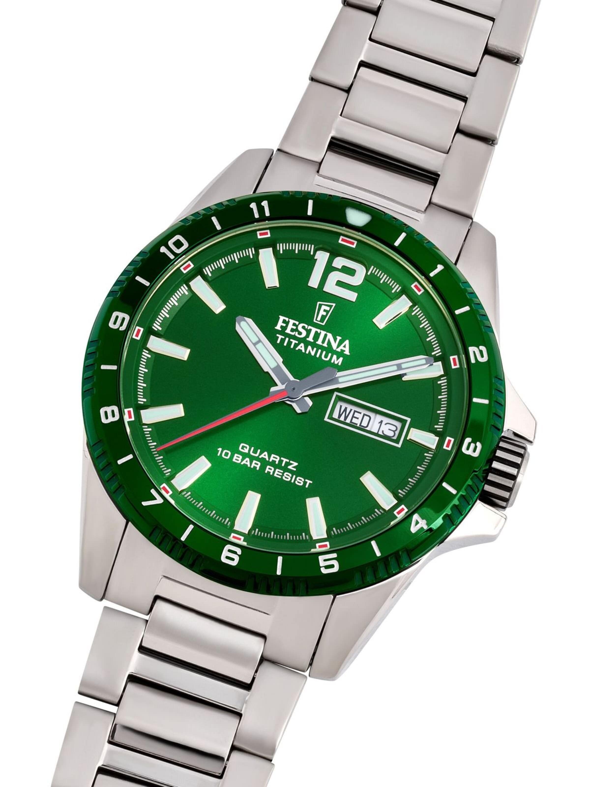 Montre à affichage analogique 'Date watch Calendario Titanium' FESTINA en vert