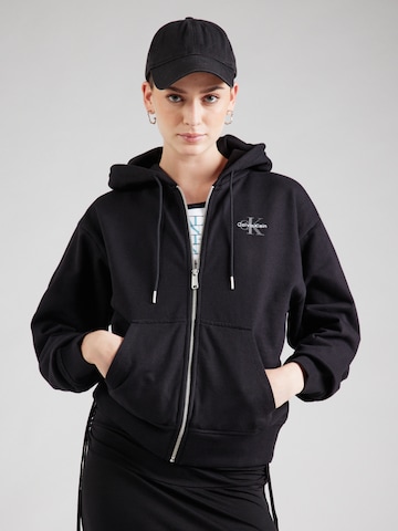 Hanorac de la Calvin Klein Jeans pe negru: față