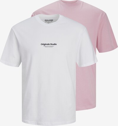 Marškinėliai 'VESTERBRO' iš JACK & JONES, spalva – ryškiai rožinė spalva / juoda / balta, Prekių apžvalga