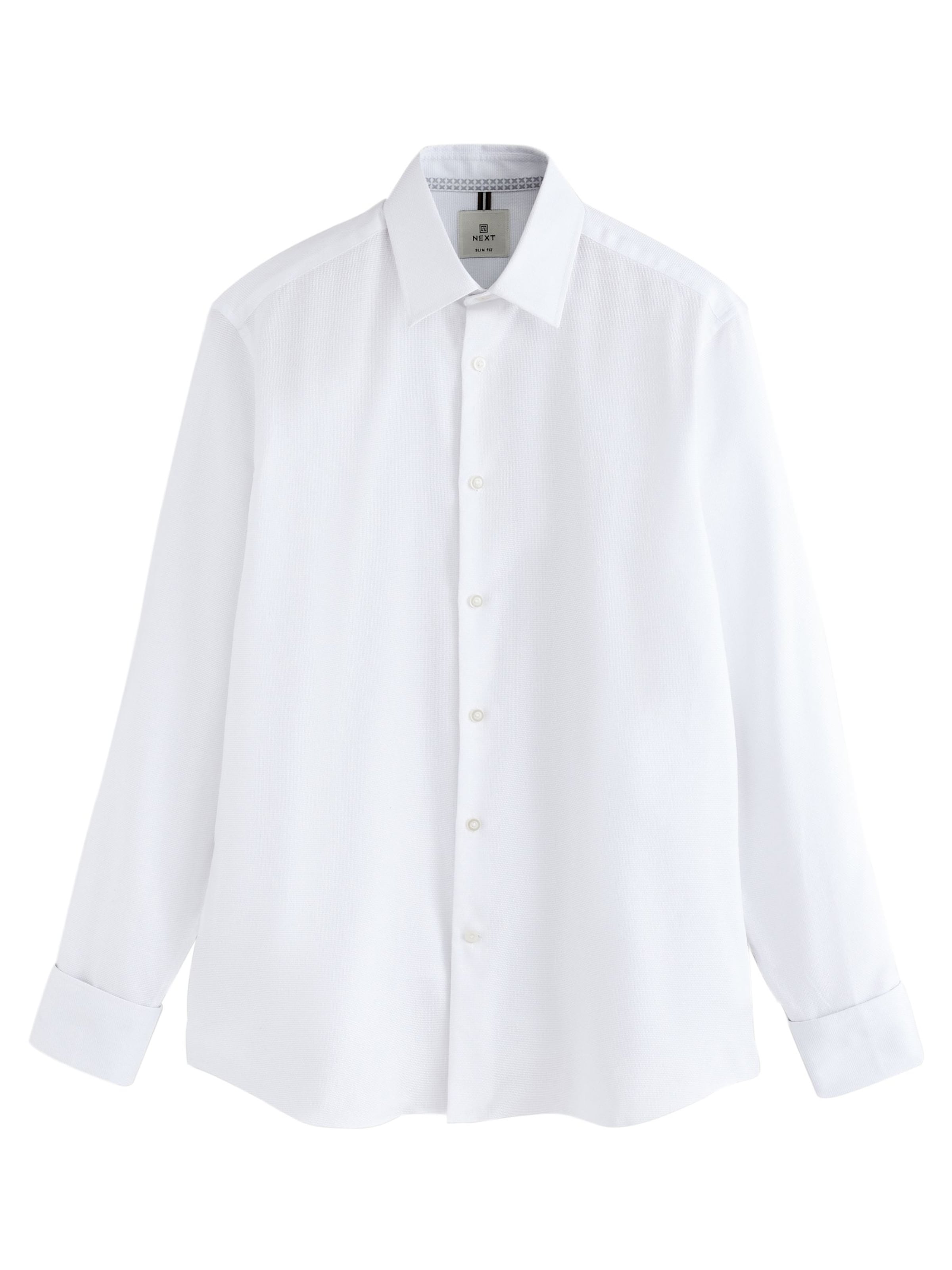 Next Regular fit Πουκάμισο για το γραφείο σε λευκό: μπροστά
