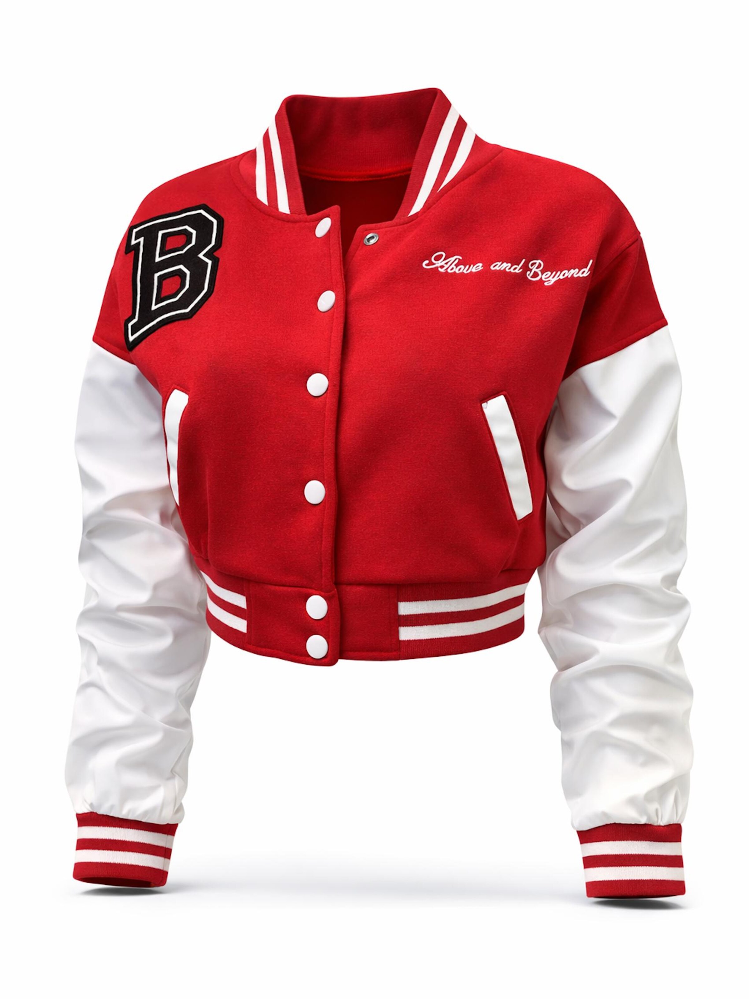 Worldclassca Between-Season Jacket 'Crop College Bomber Jacket' in bright red, Item view