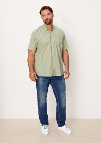 s.Oliver Men Big Sizes Regular fit Button Up Shirt in Green