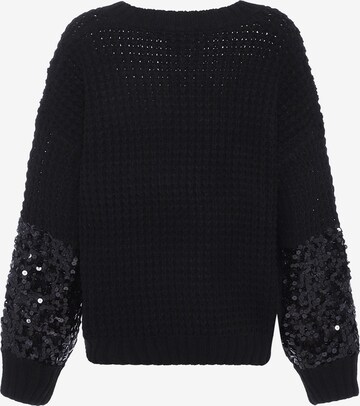 Pullover di faina in nero