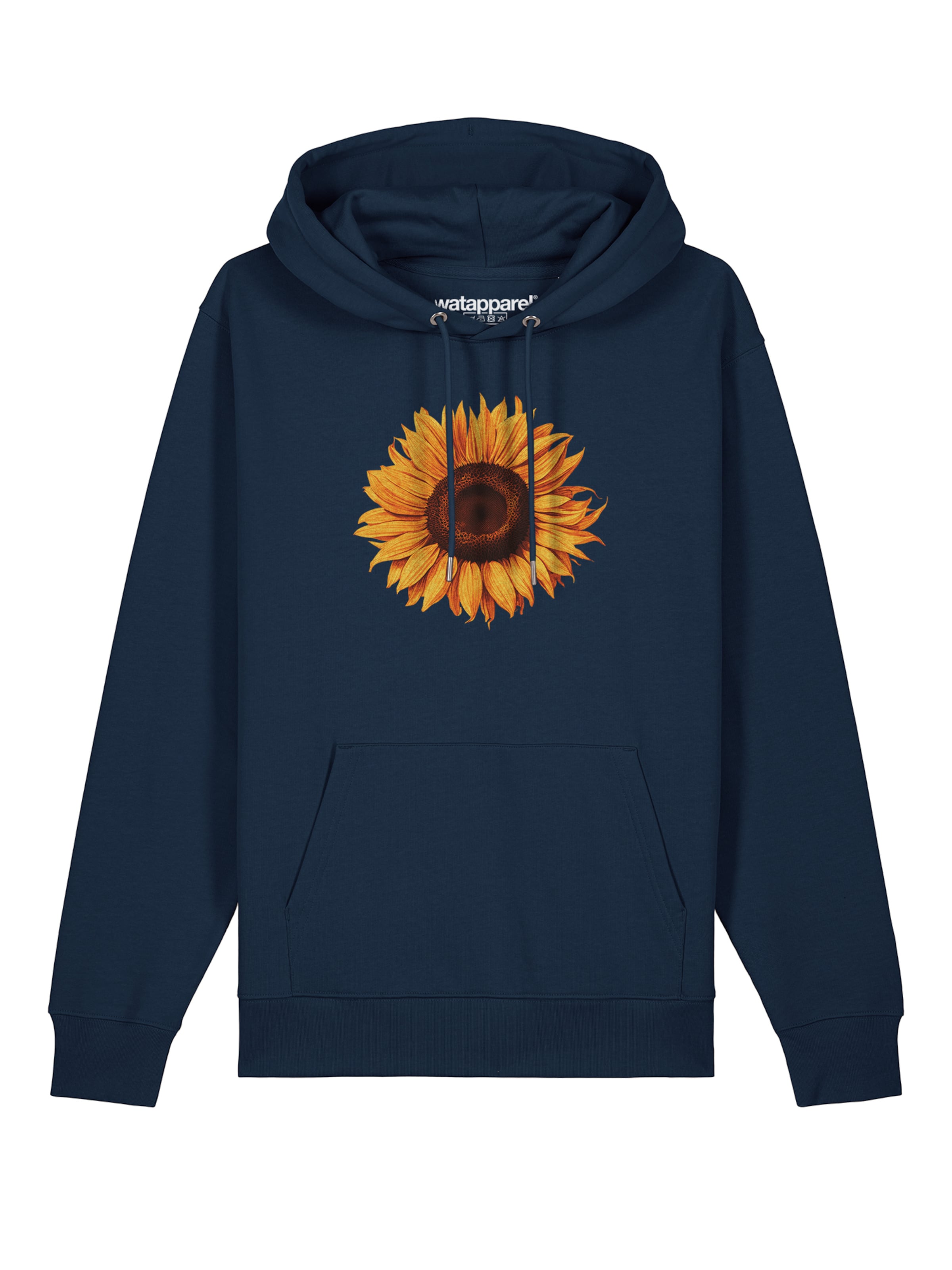 Sweat-shirt ' Sonnenblume ' Watapparel en bleu : devant