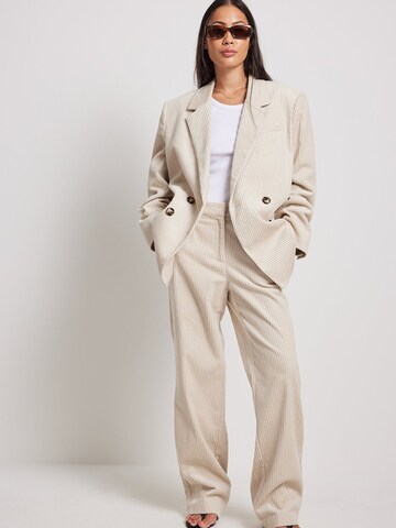 NA-KD Wide Leg Hose in Beige